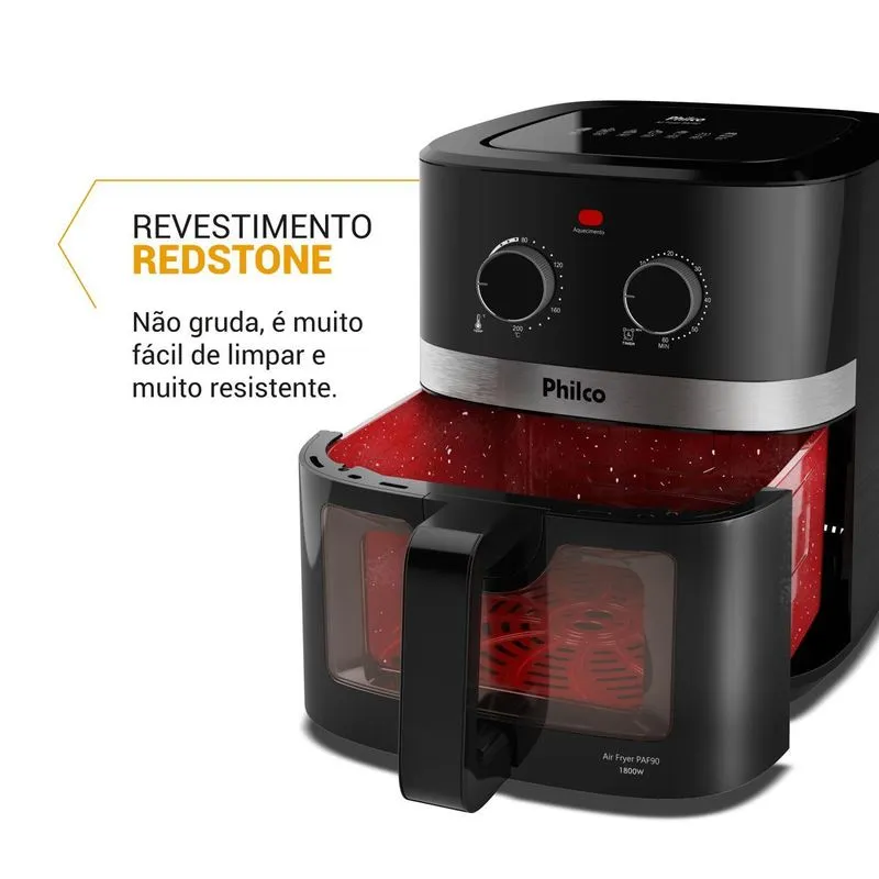 Fritadeira Air Fryer Philco 9L 1800W PAF90 Redstone